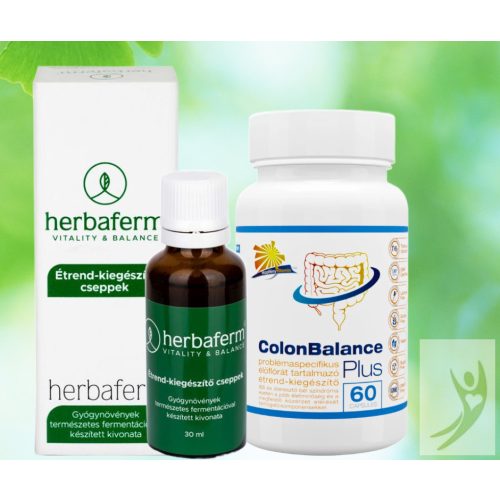 Bélflóra regeneráló csomag III.  -  Herbaferm cseppek 30 ml + Napfényvitamin ColonBalance 60 db