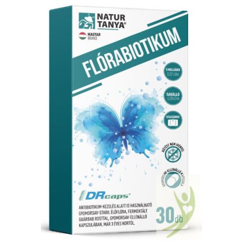 Natur Tanya® Flórabiotikum 30 db - Probiotikum és prebiotikum a bélmikrobiom egyensúlyához