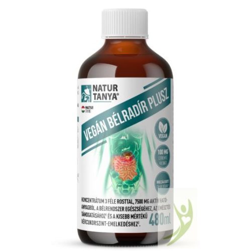 Natur Tanya® Vegán Bélradír Plusz - folyékony prebiotikus rostok citromfűvel 480 ml 
