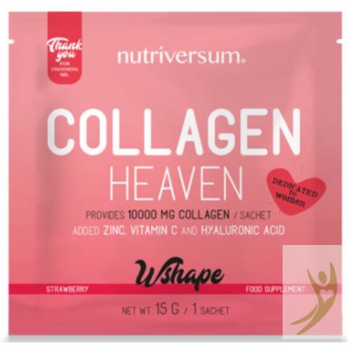Nutriversum WSHAPE Collagen HEAVEN - Kollagén komplex Eper ízben 15 g