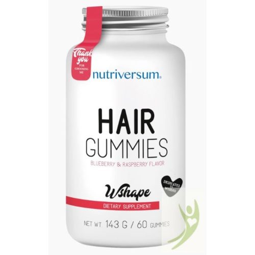Nutriversum WSHAPE Hair Gummies - Áfonya-málna ízű gumimaci vitamin 60 db