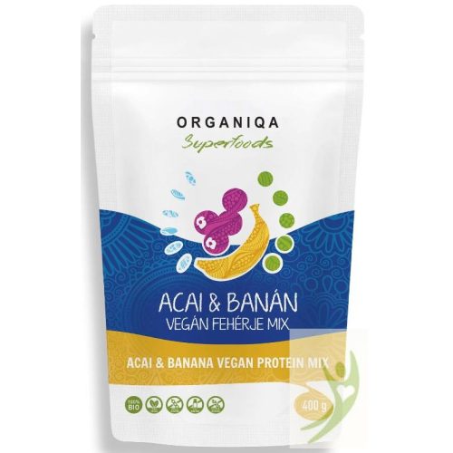 Organiqa Bio Acai-Banán Vegán Fehérje 400 g