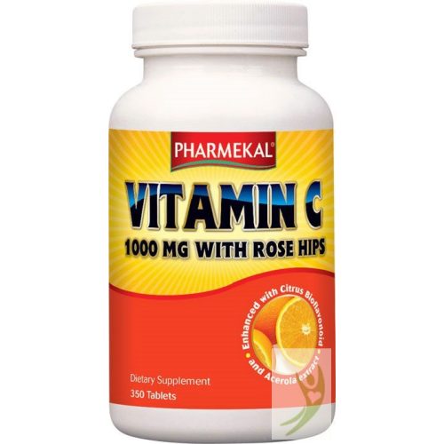 Pharmekal C-Vitamin 1000 mg + Citrus bioflavonoid, Csipkebogyó, Acerola kivonat 350 db